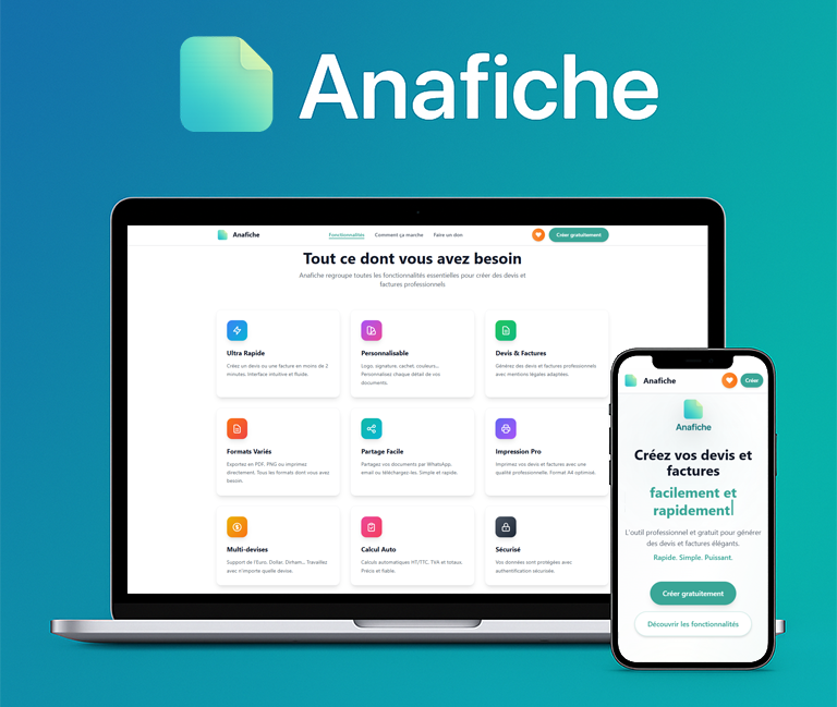 Lancement d'Anafiche